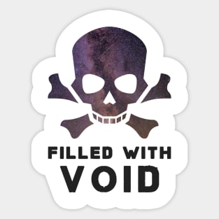 Cosmic void skull head in universe style Sticker